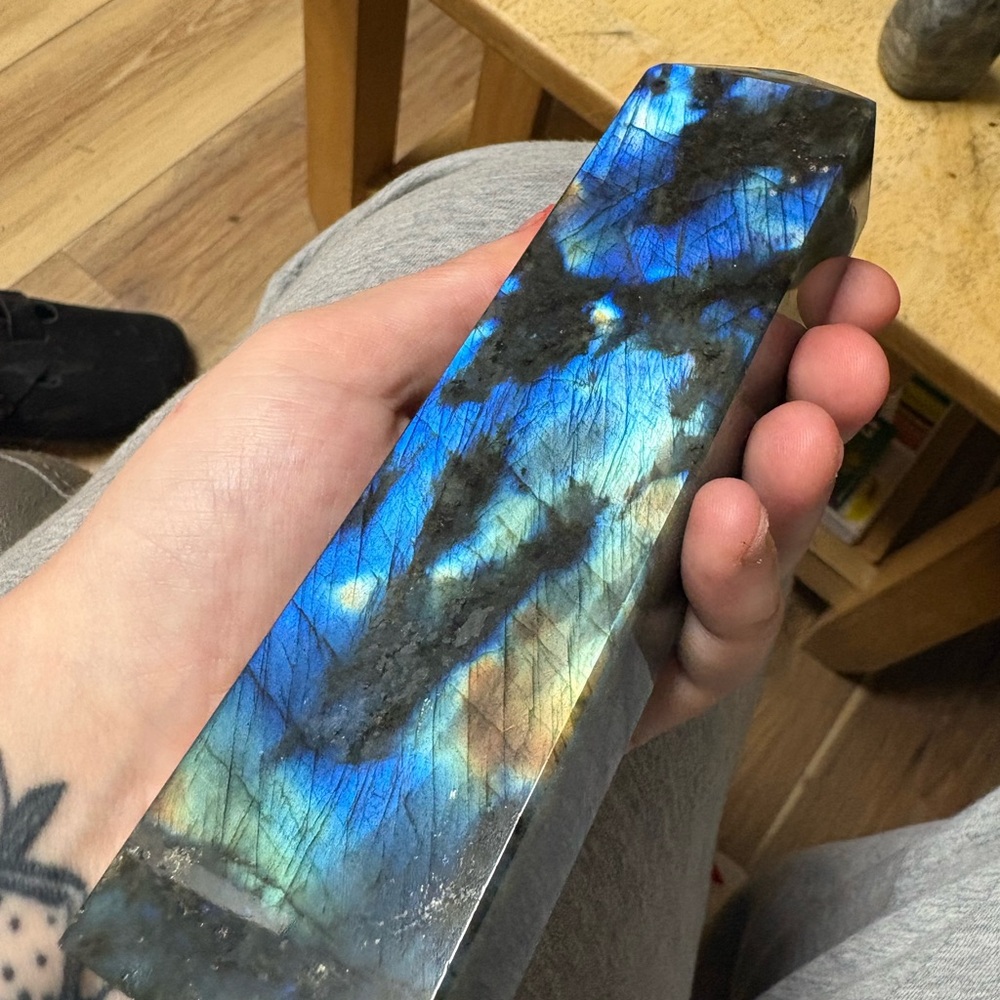 Blue Labradorite Crystal Tower